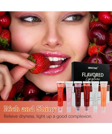 VolksRose 6pcs Lip Gloss Oil Set - Flavored & Hydrating Lip Glow Oil for Teens & Women | Nourishing Tinted Lip Gloss Packs for Dry Lips - Buy Online on GoSupps.com