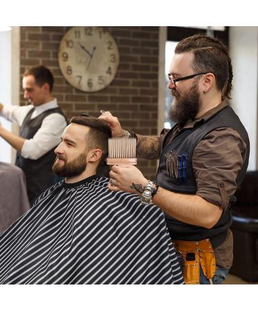 FaHaner Barber Cape and Neck Duster Brush Set - Large 57 x 65 inch Haircut Cape for Salon with Adjustable Snap Closure - Ideal for Hair Stylists and Barbers - Buy Online on GoSupps.com