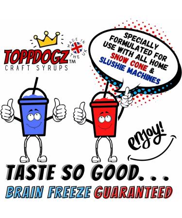 TOPPDOGZ Slush Snow Cone Syrup 1 Litre Blue Raspberry slushie slushy Blue Raspberry 1 l (Pack of 1) - Buy Online on GoSupps.com