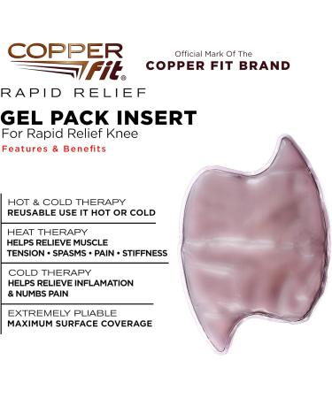 Copper Fit Rapid Relief Knee Wrap Hot/Cold Insert Pack - Abdominal Support - Brown - One Size - Buy Online on GoSupps.com