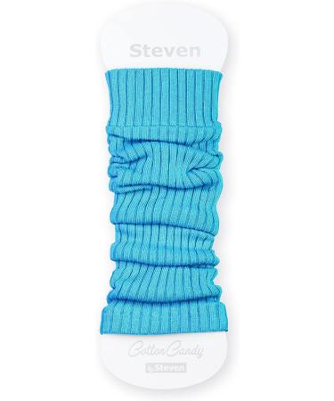 STEVEN Girl Cotton Calf Leg Warmers - Rollable & Comfortable Undersuits for Kids - Turquoise - Buy Online on GoSupps.com