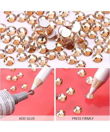2880PCS Rhinestones for Nails - SS16 Crystal Gold Shadow Nail Crystals for Stunning Nail Art - Buy Online on GoSupps.com