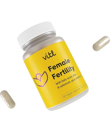 Vitl Female Fertility Supplement - 30 Vegan Capsules - Conception Support for Women - 1 Month Supply - Buy Online on GoSupps.com
