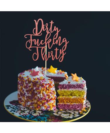 Arthsdite Dirty Thirty Cake Topper - 30th Birthday Cake Topper Dirty Thirty Birthday Cake Decorations Happy 30th Birthday Party Decorations Supplies (30th Birthday Cake Topper) - Rose Gold Glitter - Buy Online on GoSupps.com