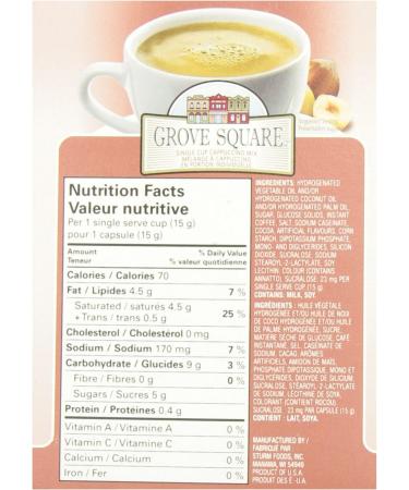 Grove Square Hazelnut Cappuccino 96-Count Brown 96 count Hazelnut Cappucino - Buy Online on GoSupps.com