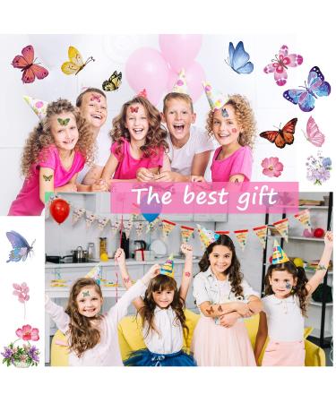 Colorful & Waterproof Butterfly Temporary Tattoos - 100 Pcs for Kids & Women | Perfect for Party Favors, Gifts & Decoration - Buy Online on GoSupps.com