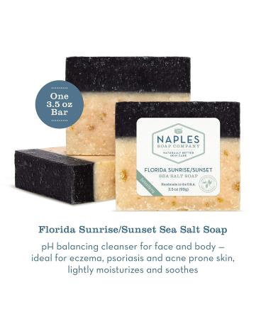 Naples Soap Co. pH Balancing Sea Salt Soap Bar - Exfoliates & Moisturizes - 3.5 oz Florida Sunrise - Buy Online on GoSupps.com