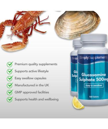 Easy to Swallow Glucosamine 500mg | Active Lifestyle Support | 2X 180 Tablets | Manufactured in The UK - Buy Online on GoSupps.com