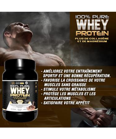 Whey Protein | Pure Protein with Collagen + Magnesium | Tones and Increases Muscle Mass | Protects Muscles and Aids Fibrous Tissue Recovery | 1000g Chocolate Protein - Buy Online on GoSupps.com