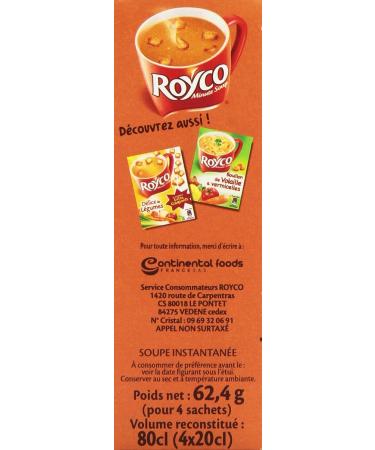 Royco Minute Soup Dehydrated Soup Onions and Croutons 4 x 20 cl Sachets - 62 g - Pack of 6 - Buy Online on GoSupps.com
