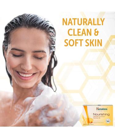 Himalaya Nourishing Cream & Honey Cleansing Bar 4.41 oz 6 Pack - Face & Body Soap for Soft Skin - Buy Online on GoSupps.com