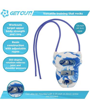 Get Out! 2pk Swirl Mini Hangboard Rock Climbing Fingerboard - Blue - Buy Online on GoSupps.com