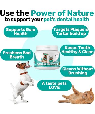 NutriPaw Dental Powder for Dogs & Cats - Clean Teeth, Healthy Gums & Fresh Breath - Plaque & Tartar Control - Fuss-Free Oral Care Solution - Lasts Up to 6 months - Buy Online on GoSupps.com