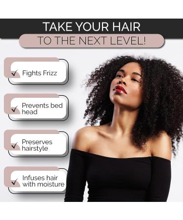 Blissy Silk Bonnet for Sleeping | 100% Pure Mulberry Silk 22 Momme | Satin Hair Cap for Long & Curly Hair | Pink Satin Bonnet Sleep Cap - Buy Online on GoSupps.com