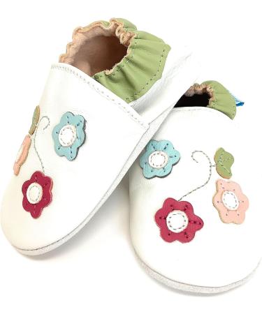 MiniFeet Premium Soft Leather Baby Shoes - Buy 4 Pairs, Get 1 FREE! Toddler Shoes - Triple Flower Design - Ages 0-6 Months to 4-5 Years - Buy Online on GoSupps.com