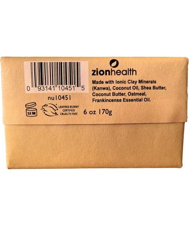 Buy Zion Health Clay Soap with Frankincense - 6 oz Bar for Natural Skin Care | International Shipping Available - Buy Online on GoSupps.com