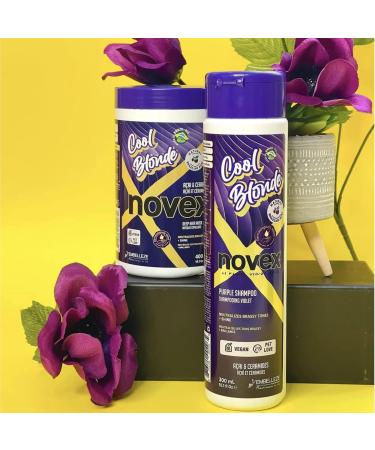 NOVEX Cool Blonde Purple Toning Shampoo 10.1oz - Neutralizes & Tones Blonde/Silver Hair with Acai Extract & Ceramides | International Shipping Available - Buy Online on GoSupps.com