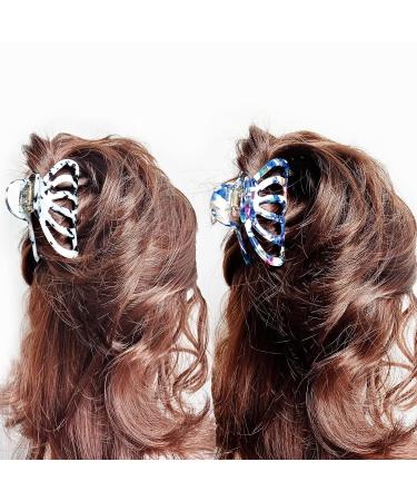 ACCGLORY Bohemian Tortoise Shell Hair Clips - Strong Hold Grip for Thick & Thin Hair - Premium Large & Medium Claw Clips for Women - Stylish Boho Hair Accessories - Buy Online on GoSupps.com