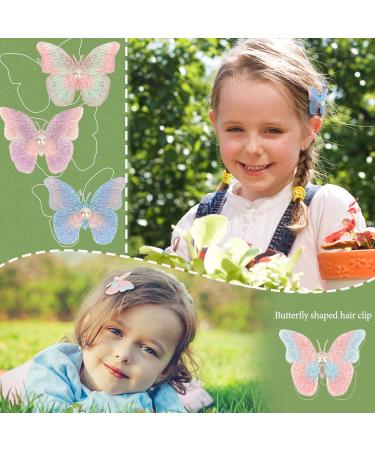 Arqumi Butterfly Hair Clips 8PCS - Colorful Non-Slip Hair Accessories for Girls, Teens, and Women - Buy Online on GoSupps.com