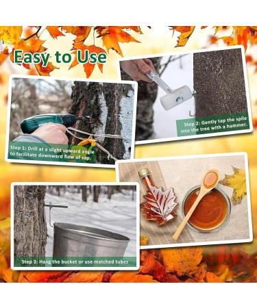 Premium Stainless Steel Maple Syrup Taps - Reusable Tree Water Taps for Family Farms & Gardens - Buy Online on GoSupps.com