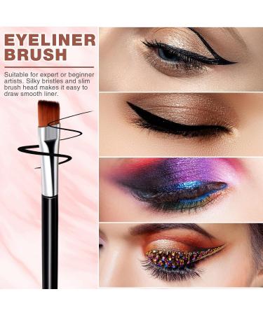 Gerrii 100 Pieces Disposable Angled Eyebrow Brushes Eye Liner Brush Disposable Angle Brushes Tinting Brushes for Women Girls Salon Beauty Cosmetic Make up Tool Disposable Esthetician Supplies (Silver) - Buy Online on GoSupps.com