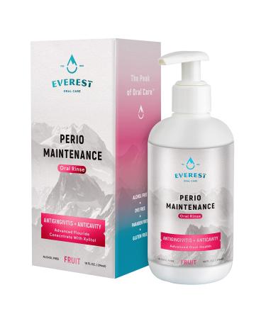 Perio Maintenance Alcohol Free Mouthwash   Concentrated Mouthwash for Bad Breath  Plaque  Sensitive Teeth  and Gingivitis or Gum Disease - Fruit Punch Flavored Fluoride Rinse by Everest Oral Care