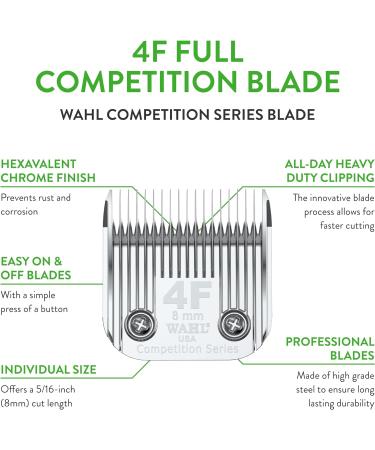Wahl Competition #4F Blade Set - Interchangeable 8mm Blades for Precision Grooming | International Shipping Available - Buy Online on GoSupps.com