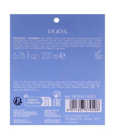 Pupa Milano Shower Milk Daisy Field 6.76 oz - Hydrating Body Wash & Moisturizing Body Soap - Delicate Floral Scent for Soft Skin - International Shipping Available - Buy Online on GoSupps.com