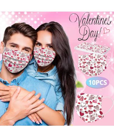 Shop Lbert 10-Piece Black Disposable Masks | Heart-Shaped Valentine s Day Design | Adult Mouth Nose Protection - Buy Online on GoSupps.com
