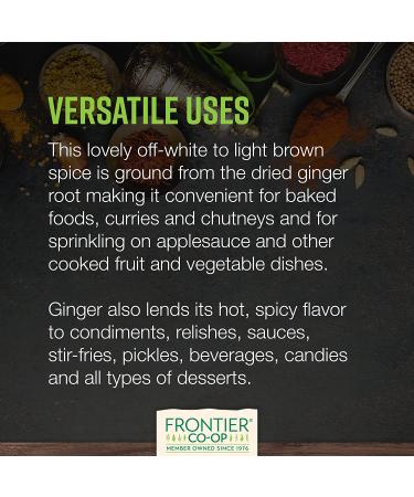 Frontier Co-op Organic Ginger Root 4.09 oz - Premium Spice for Cooking & Health - Buy Online on GoSupps.com