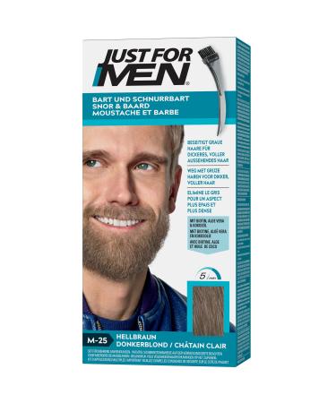 Just for Men Moustache and Beard Light Brown Colour Eliminates Grey for a Thicker and Fuller Look M25 M25 Light Brown - Buy Online on GoSupps.com