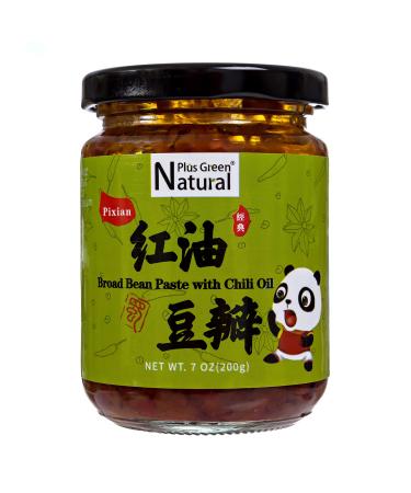 Premium Sichuan Pixian Broad Bean Chili Paste with Red Chili Oil 7 Ounces, Salty Fermented Hongyou Doubangjiang, Key Ingredient for Hotpots and Mapo Tofu