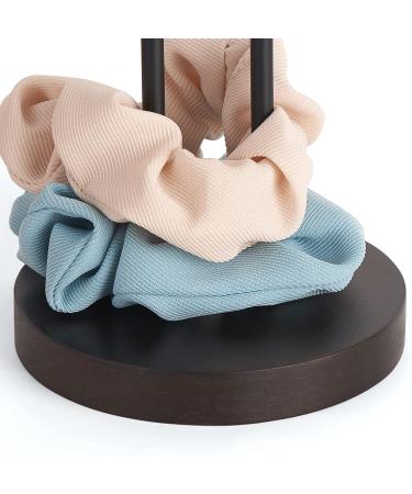 Modern Metal Hair Accessories Organizer Stand for 25-35 Scrunchies - Gold/White Tower for Girls - Brown/Black - Buy Online on GoSupps.com