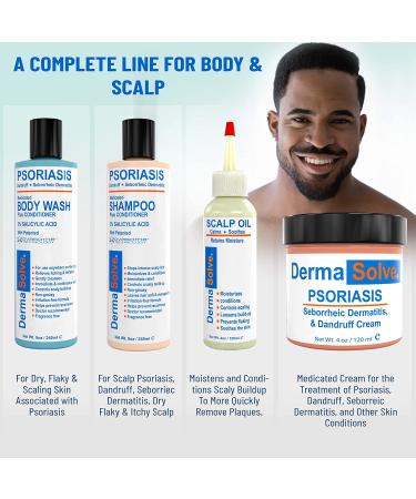 Dermasolve Psoriasis Scalp Oil (2-Pack) - Seborrheic Dermatitis & Dandruff Relief - Moisturizing and Conditioning Formula to Prevent Itching and Flaking - 4 Ounces Each (Pack of 2) - Buy Online on GoSupps.com