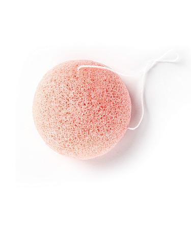 FReed Blue 100% Natural Organic Pink Rose Konjac Facial Sponge for Deep Gentle Cleansing and Exfoliation