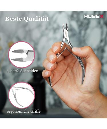 Robbx Nail Skin Pliers | Precision Stainless Steel Nail Skin Remover & Cutting Tongue Shears for Flawless Manicures - Buy Online on GoSupps.com