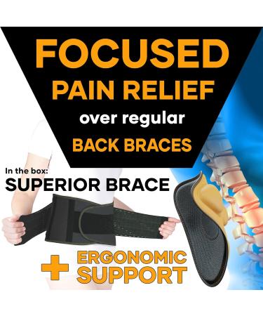 MEDiBrace PLUS 3X-Large Back Support Belt with Lumbar Pad - Lower Back Pain Relief for Men and Women - Orthopedic Waist Compression for Sciatica - 44-51 (112-129cm) - Buy Online on GoSupps.com