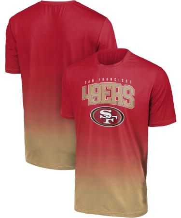 Buy Foco NFL American Football Gradient T-Shirt Jersey - 49ers Red Beige - International Shipping Available - Buy Online on GoSupps.com