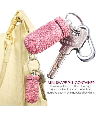 Bling Portable Pill Container Keychain - Waterproof Travel Pill Holder - Buy Online on GoSupps.com