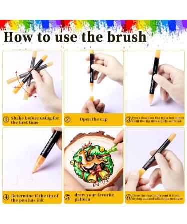 24 Colors Acrylic Paint Pens for Rock, Wood, Ceramics, Glass, Metal - DIY Craft Supplies - Buy Online on GoSupps.com