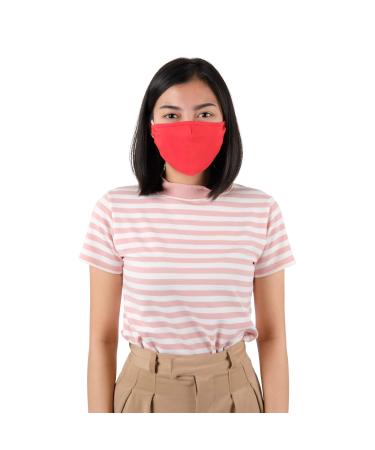 Lofbaz Fabric Mask Makeshift Masks Cotton Washable Reusable Vibrant Red - 3 Pack Adult One Size