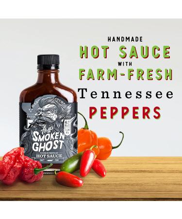 Hoff & Pepper Smoken Ghost Louisiana Style Hot Sauce 6.7 Fl Oz - Handmade Tennessee Hot Sauce for Spicy Lovers - Perfect for Grilling and Seasoning - Buy Online on GoSupps.com