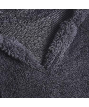 Bigfanshu Womens Sweaters Winter Warm Long Sleeve Stitching Leopard Plush Blouse Coat Sweater Gray - Buy Online on GoSupps.com