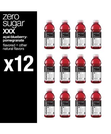 Vitaminwater Zero A a -Blueberry-Pomegranate 20 fl oz  12 Pack with Electrolytes & Vitamin B5 B6 B12 - Buy Online on GoSupps.com