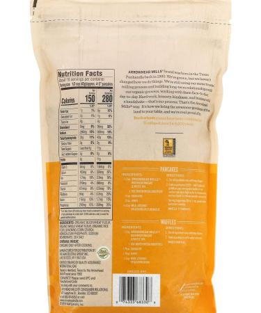 Arrowhead Mills Organic Buckwheat Pancake & Waffle Mix 26oz - Pack of 6 | Gluten-Free Breakfast Blend - Buy Online on GoSupps.com