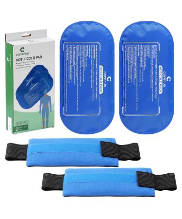 Reusable Hot and Cold Ice Packs for Injuries 2 Reusable Gel Packs+2 Adjustable Wraps Gel Ice Packs for Joint Pain Muscle Soreness and Inflammation Warm or Ice Packs for Shoulders Knees Back Pain