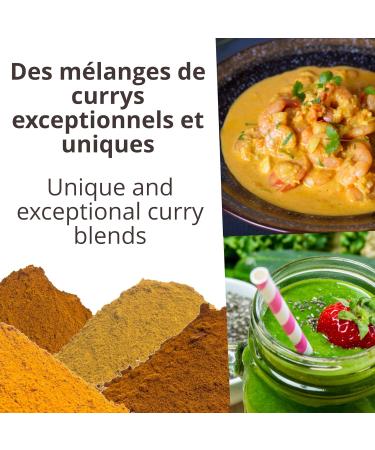 Khla - Set of 4 Organic Curries - Yellow Curry Black Curry Red Curry & Detox Green Curry - Powder Tubes 4x 100g - Gift Idea Box - Exclusive Kitchen Blends - Asian Spice - Cambodia Origin - Buy Online on GoSupps.com