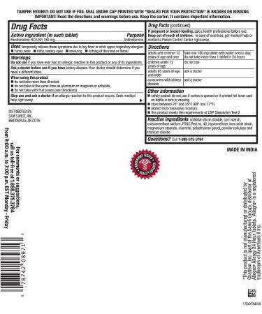 Member's Mark Fexofenadine Hydrochloride 180 mg - 120 Tablets - Buy Online on GoSupps.com