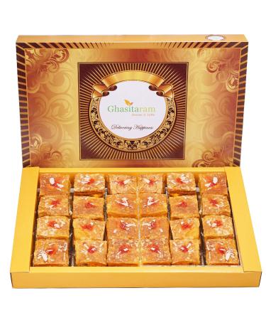 Ghasitaram Gift Holi Gifts Puffed Dryfruit Pastry Bites 800 GMS |Gift for Diwali Holi Rakhi Valentine Christmas Birthday Anniversary Her Him|