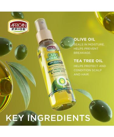 African Pride Olive Miracle Weightless Heat Protection & Hair Shine Mist (3 Pack) Fights Humidity & Shields Against Heat Damage Enriched with Olive & Tea Tree Oils 4 oz - Buy Online on GoSupps.com